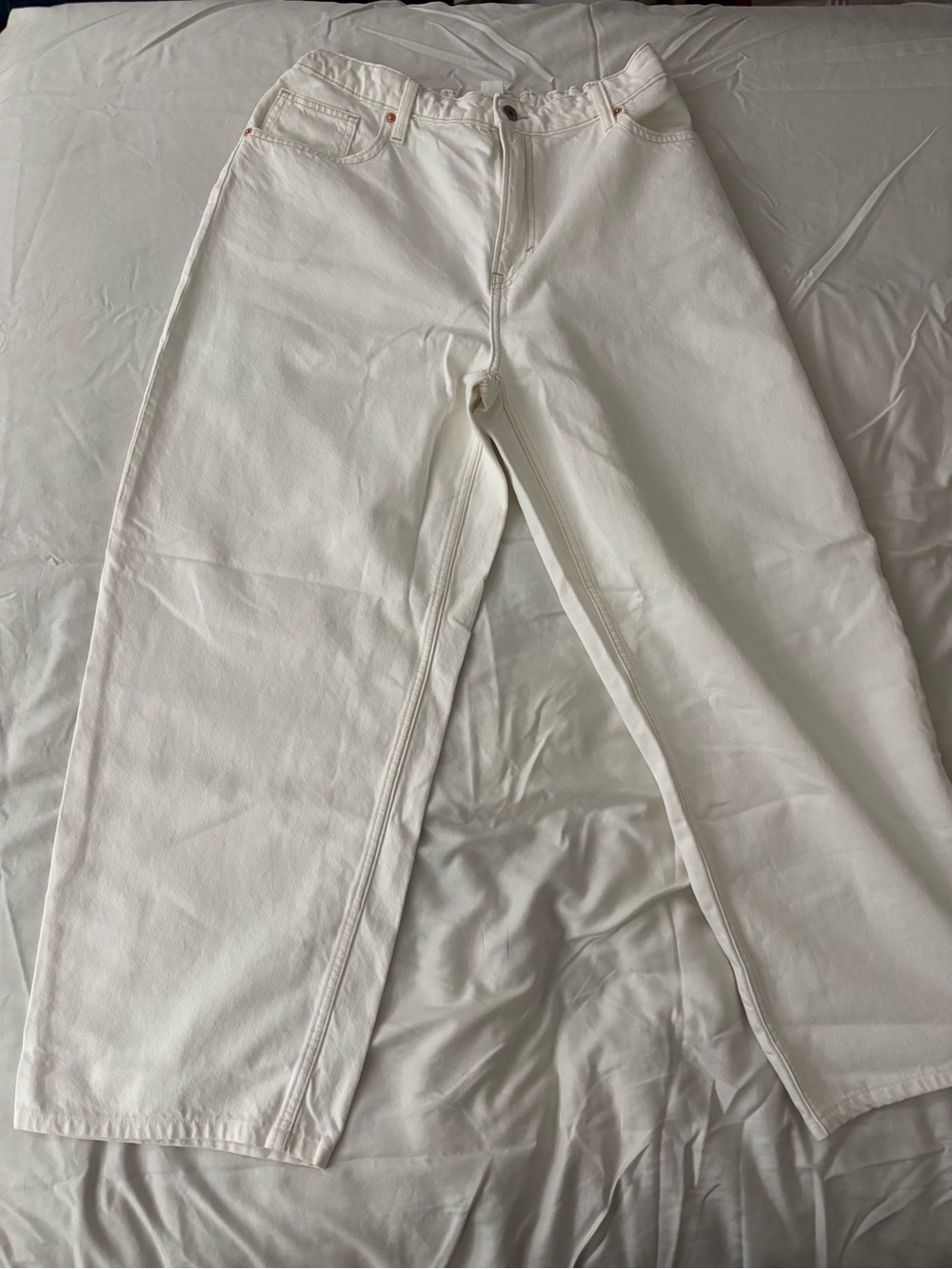 #1: H&M Wide-Leg White Women's Pants